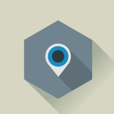 Flat polygon map marker N2