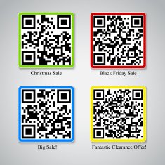 Black Friday QR code stickers
