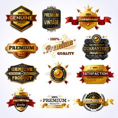 Golden Commerce Labels - Set 2