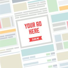 Your AD here flat illustration