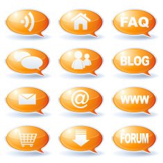 Internet speech bubbles collection