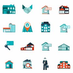 Real Estate Icon Flat