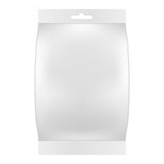 Blank White Bag Packaging for Wipes Tissues or Food
