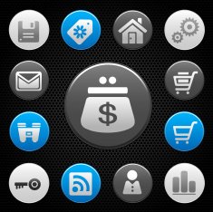 Web and commercial icons on grill