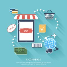 Internet shopping concept smartphone with awning N15