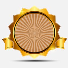 Vector gold sign label template N20