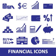 financial and money icons eps10