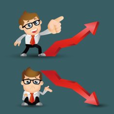 People Set - Business Office man Finance Line graph