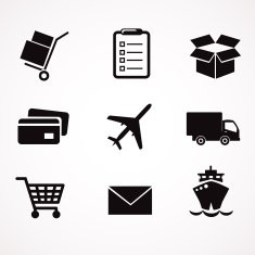 Delivery icon set N8