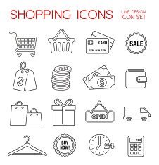 Shopping Icons - Flat Design N2