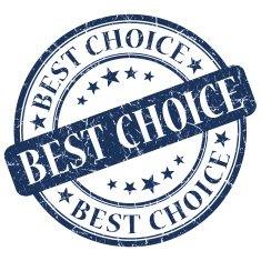 Best choice blue stamp