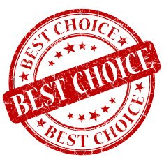 best choice red round stamp