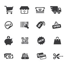 Shopping Silhouette Icons N2