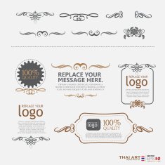 Labels Frames and Banners - Illustration thai art N17