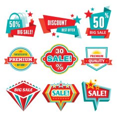 Sale & Discount Badges - Abstract Vector Signs N2