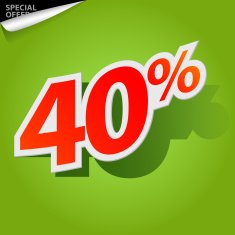 Vector label percent N4