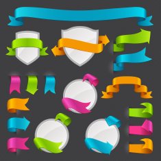 Set of vector labels and stickers N3