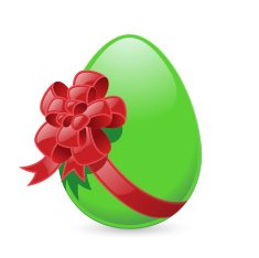 Easter egg with bow N2