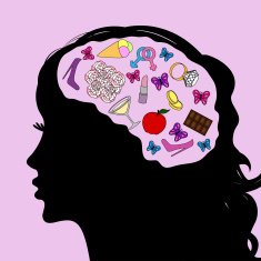 Mind of girl vector illustration