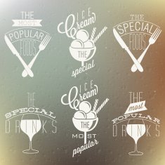 Retro vintage style foods and designs N2