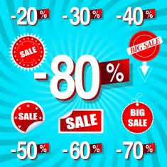 Sale poster with percent discount N15