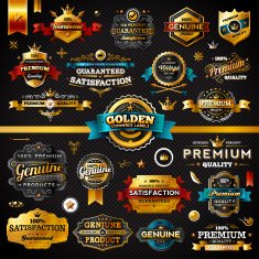 Golden Commerce Labels - Megaset (Dark)