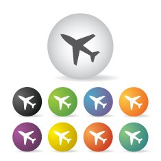 Airplane icon set N4