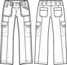 lady fashion cargo pants N2