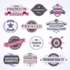Assorted Vintage Elements - Purple & Violet