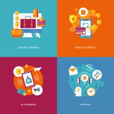 Flat concepts for internet banking mobile payments m-commerce support