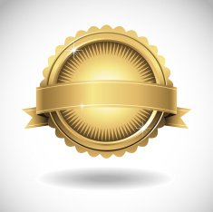 Shiny Gold Seal and Banner