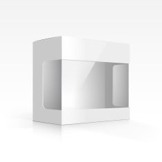 Vector Blank Box with Transparent Window N4