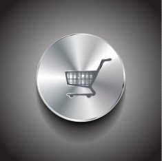 Vector shopping cart button