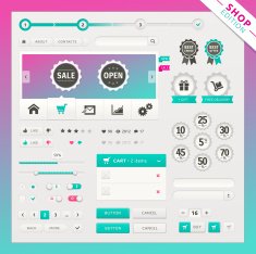 Shop edition of vector ui elements for web and mobile