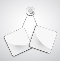 Vector white glass plates N2