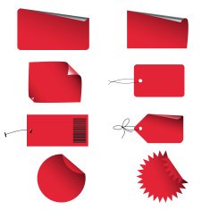 Red sales tags