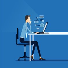 business man working online concept