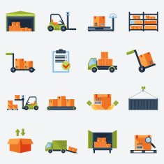 Warehouse icons flat N5