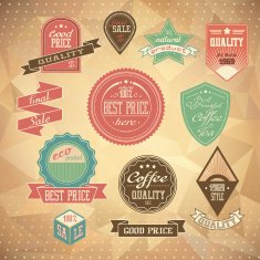 Retro labels on abstract background N2