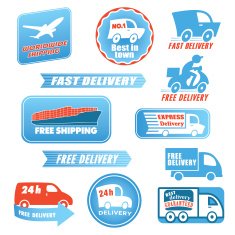 Set of delivery labels