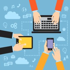 Business hands with gadgets N3
