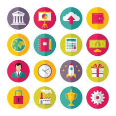 Icons Vector Set in Flat Design Style - 02 N2
