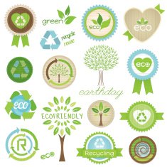 Eco Recycle Tags and Symbols