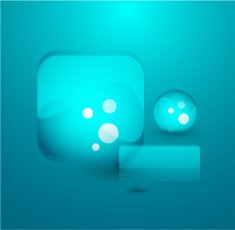 Vector blue bubbles