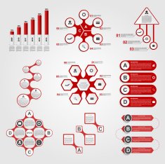 Set of Infographics Modern design template N2