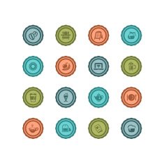 Retro Cafe Badges N2