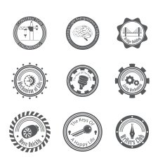 set of different gray icons