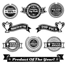 Commerce Best Buy Award Winner black & white icon set