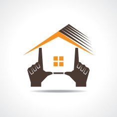 Hand make a home icon N2