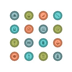 Retro Restaurant Badges N2
